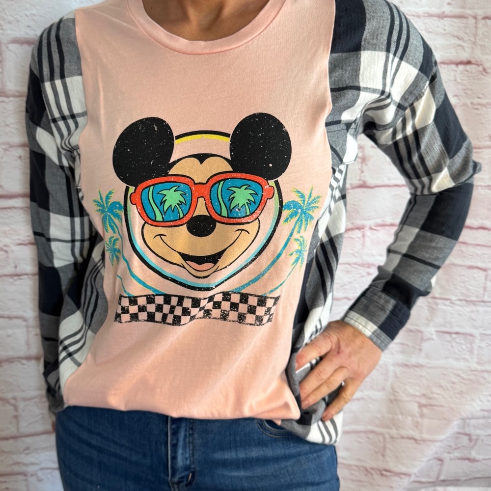 Upcycled Mickey Mouse shirt